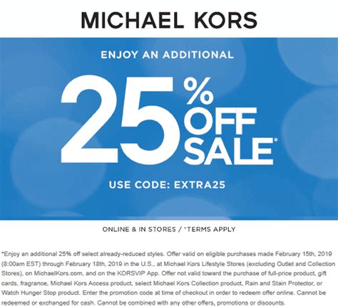 michael kors code promo|michael kors extra discount code.